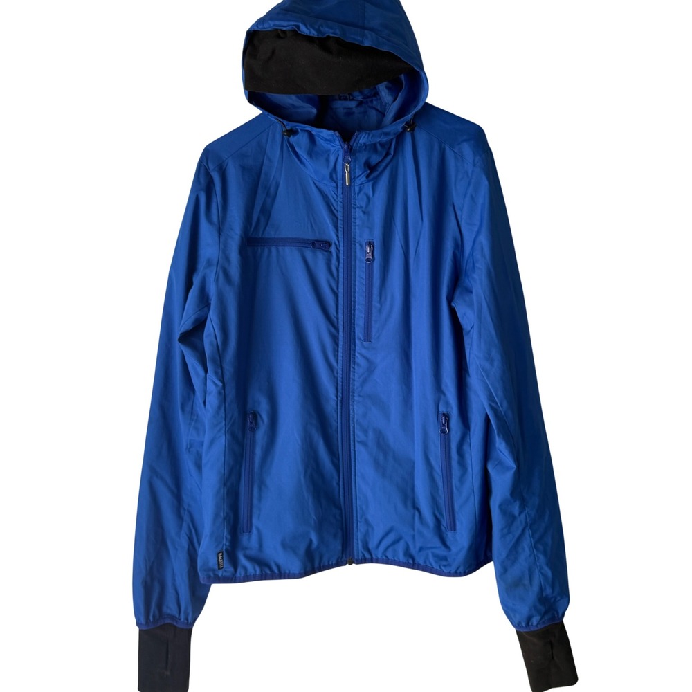BAUBAX Men's‎ Blue Hooded Zip Up Lightweight Jacket Size M Outdoor Rain